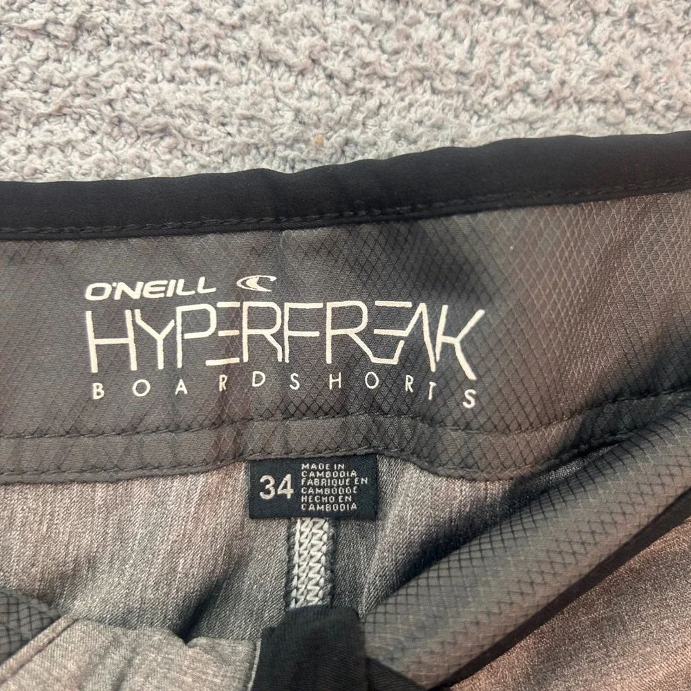 O'Neill Boardshorts Hyperfreak Grey 34 Surf Beach Swim Gorpcore Athletic